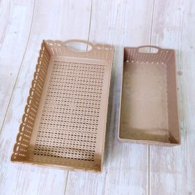 Rổ nhựa đựng đồ đa năng giả đan dáng dài - TL139