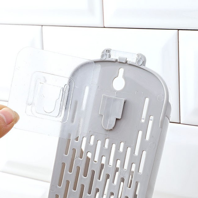 Hộp đựng muỗng đũa có nắp đậy dán tường chắc chắn - Ảnh 2