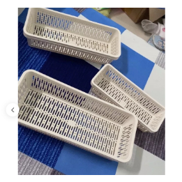 Khay chữ nhật nhựa K4 đựng bút viết, vật dụng ngăn nắp màu xinh đẹp hàn quốc - Ảnh 3