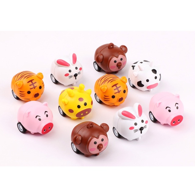 Xe Đồ Chơi Con Vật Kéo Lùi Hình Động Vật Hoạt Hình - Thú con mini chạy dây cót cho bé - Ảnh 7