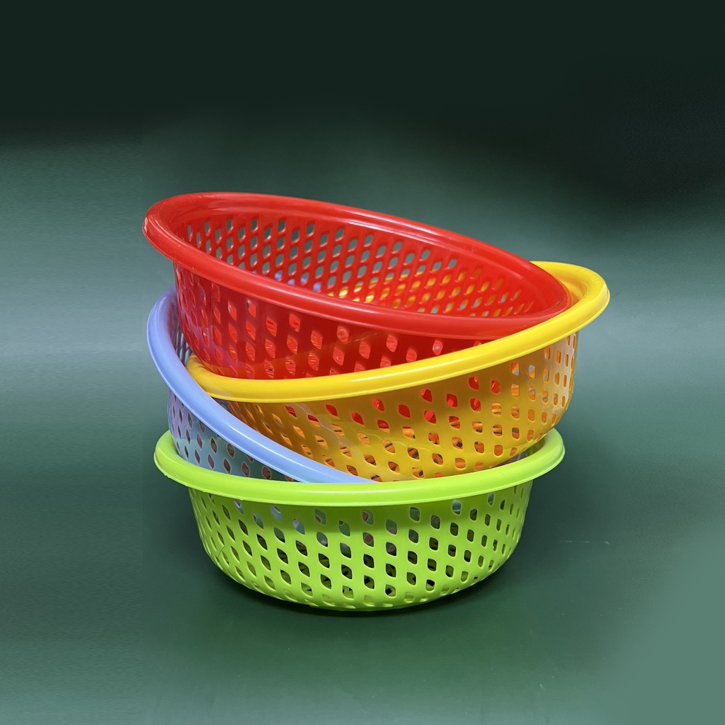 Rổ Nhựa Tròn 20cm Đựng Rau Củ Vật Dụng Đa Năng - Ảnh 6