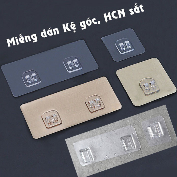 SET 5 Miếng Dán Tường Kệ Góc, Miếng Dán Thay Thế Kệ Hình Chữ Nhật Kệ Góc Nhà Tắm (Được Chọn Mẫu) - Ảnh 9