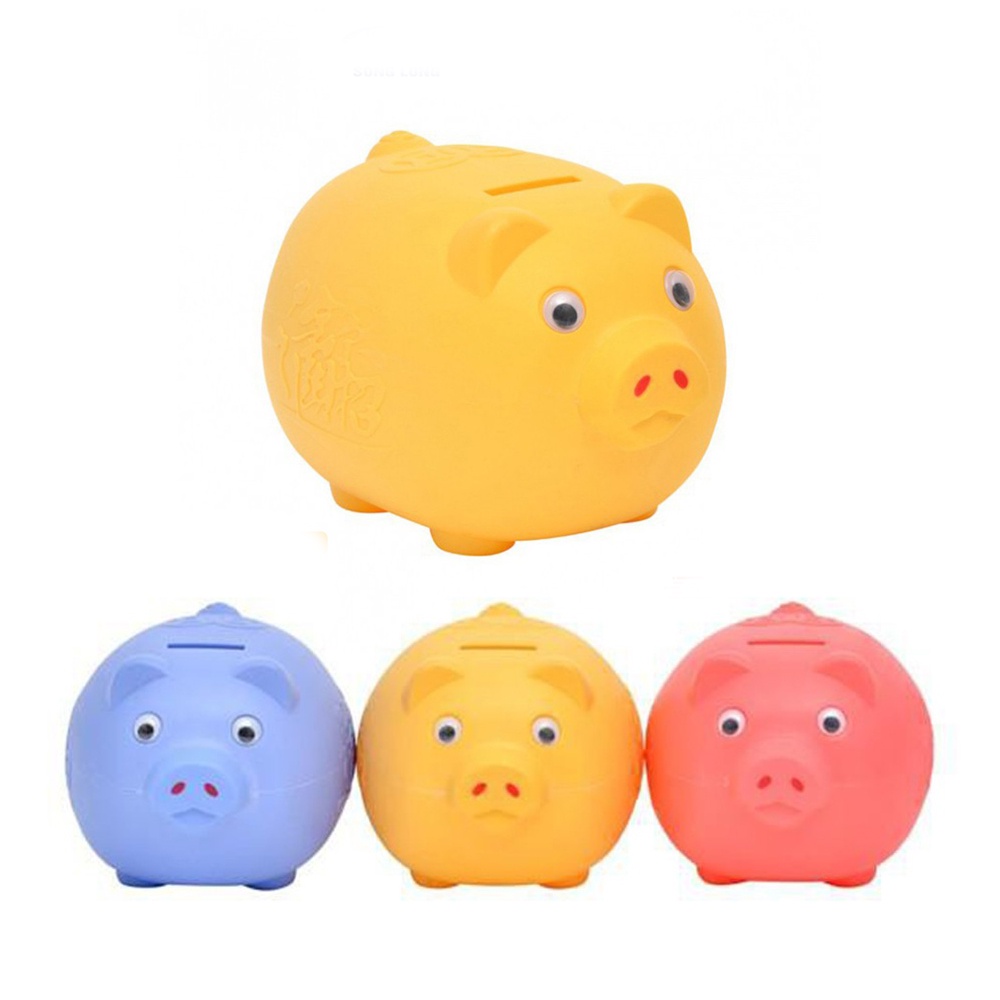 Heo Nhựa tiết kiệm tiền cho bé nhiều màu siêu dễ thương - Ảnh 5