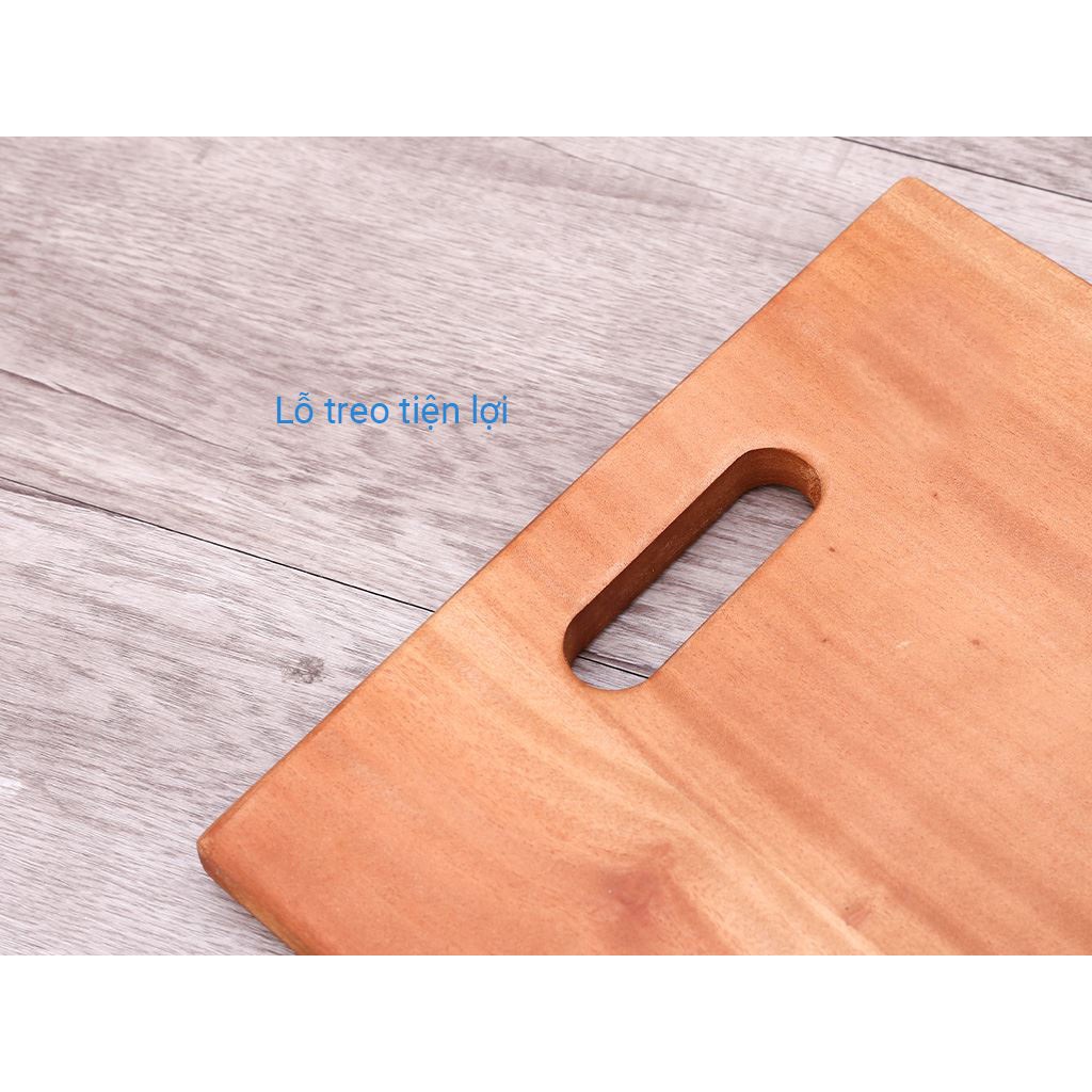 Thớt Gỗ Xà Cừ Nguyên Khối Chữ Nhật Dày 2cm (20X28X2cm)