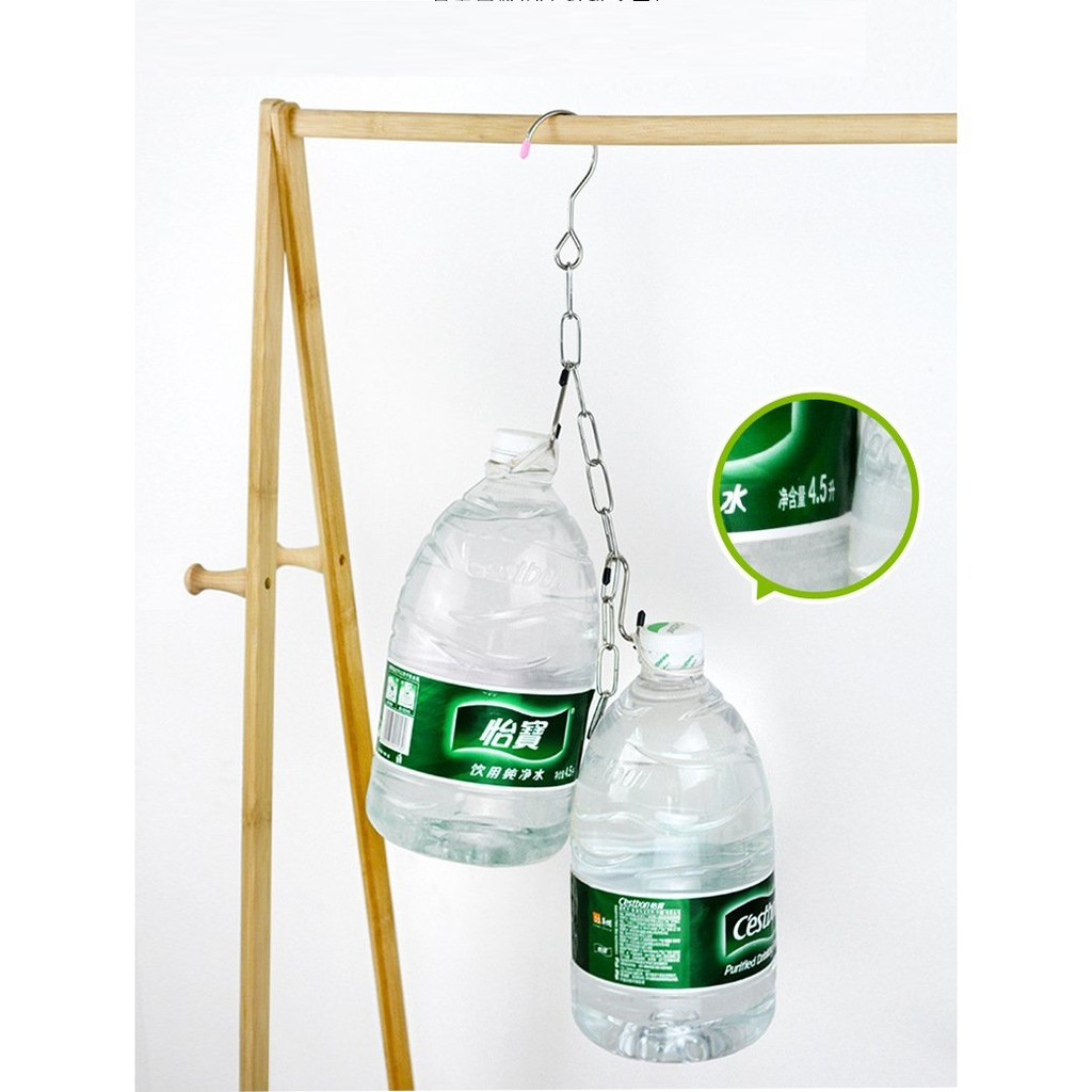 Dây Xích Móc Treo Quần Áo Thông Minh Inox 10 Lỗ Treo Móc Quần Áo Tiết Kiệm Diện Tích - Ảnh 6