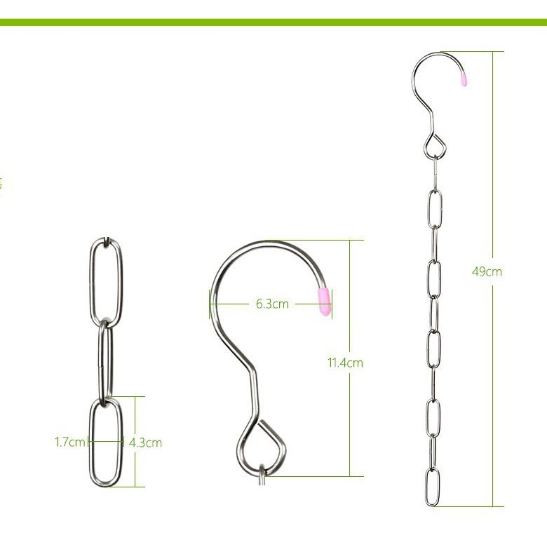 Dây Xích Móc Treo Quần Áo Thông Minh Inox 10 Lỗ Treo Móc Quần Áo Tiết Kiệm Diện Tích - Ảnh 5