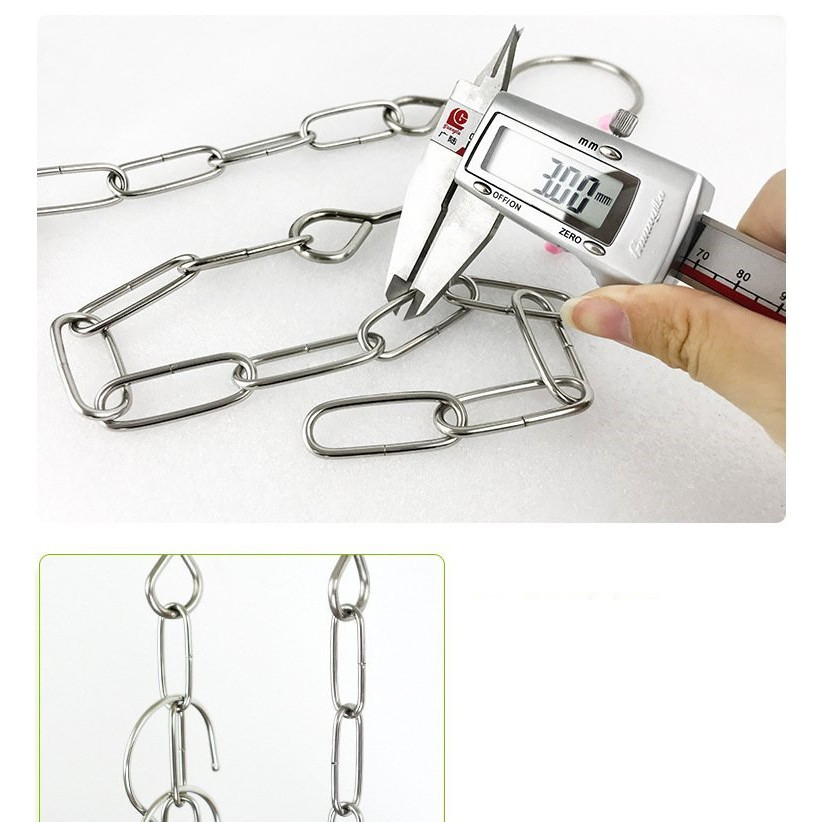 Dây Xích Móc Treo Quần Áo Thông Minh Inox 10 Lỗ Treo Móc Quần Áo Tiết Kiệm Diện Tích - Ảnh 3