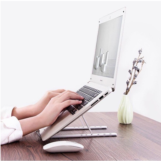 Giá đỡ LAPTOP, MACBOOK, IPAD (K3) bằng nhôm có thể điều chỉnh được độ cao, đế tản nhiệt kê laptop nhôm - Ảnh 6