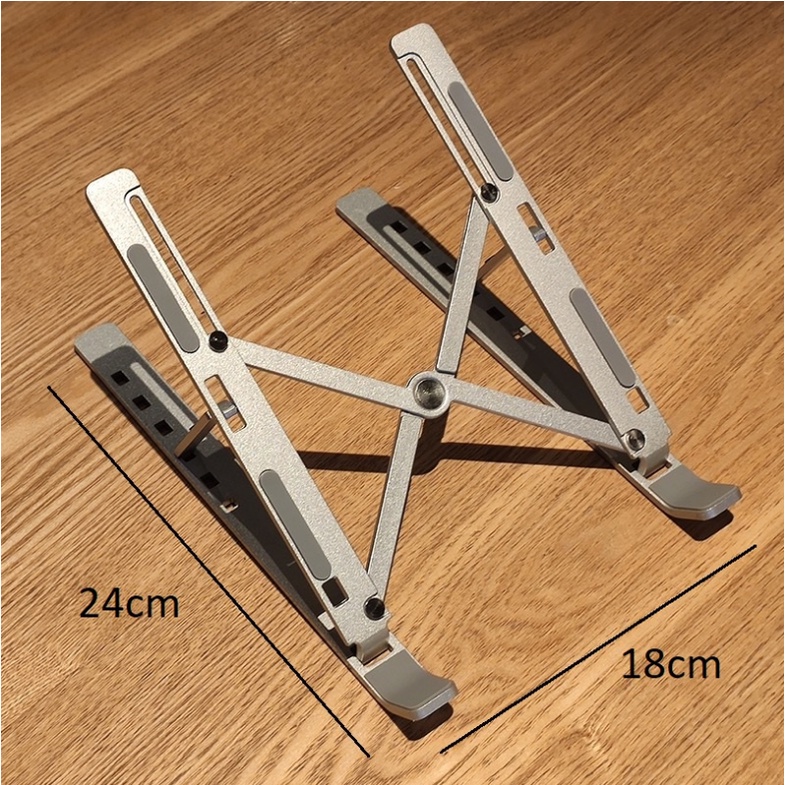 Giá đỡ LAPTOP, MACBOOK, IPAD (K3) bằng nhôm có thể điều chỉnh được độ cao, đế tản nhiệt kê laptop nhôm