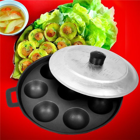 Khuôn Bánh Khọt 7 Lỗ Men Chống Dính Loại Dày - Ảnh 4