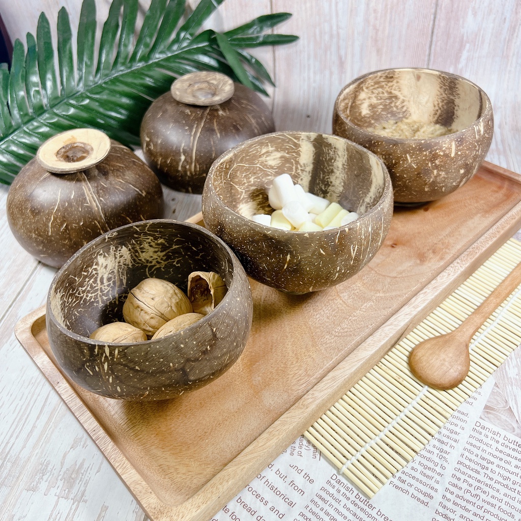 Bát Chén Gáo Dừa cao cấp dùng ăn Salad, hoa quả dầm - Ảnh 7