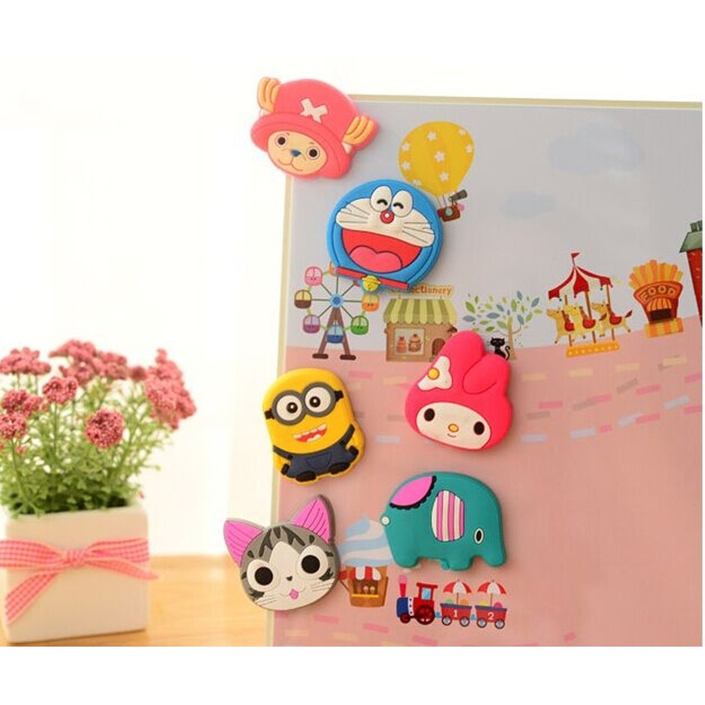 Miếng Dán Tủ Lạnh Hoạt Hình Bằng Gỗ - Ảnh 4