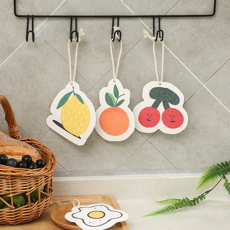 Miếng rửa chén MA THUẬT BIẾN HÌNH bột gỗ dạng nén hoạt hình tiện dụng - Ảnh 6