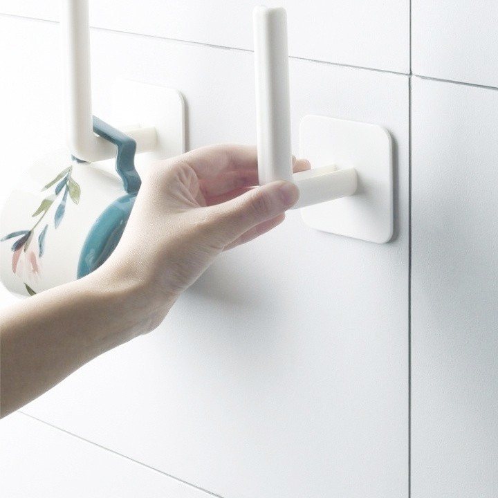Giá Dán Tường (L32) Treo Cuộn Giấy, Móc Treo Đồ Chữ L Dính Tường Đa Năng - Ảnh 7