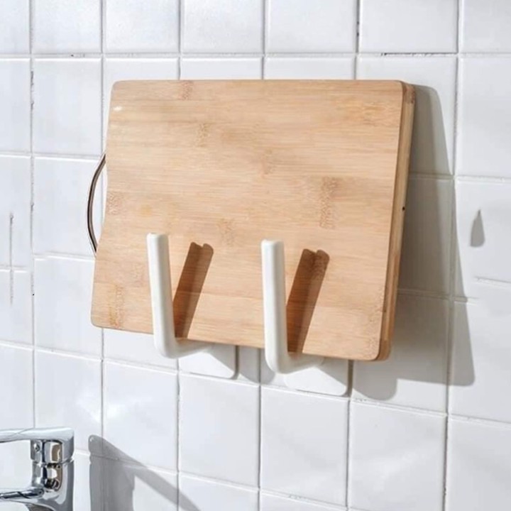 Giá Dán Tường (L32) Treo Cuộn Giấy, Móc Treo Đồ Chữ L Dính Tường Đa Năng - Ảnh 3