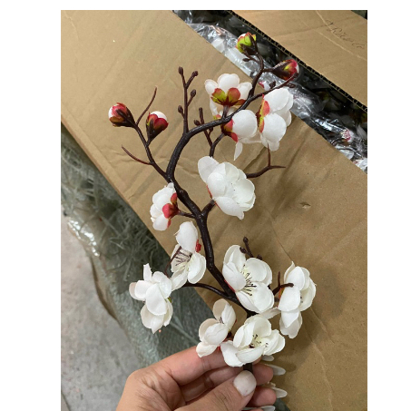 Cành đào cổ giả cành mai giả - thân cổ 20cm trang trí tết, giỏ quà Tết - Ảnh 4