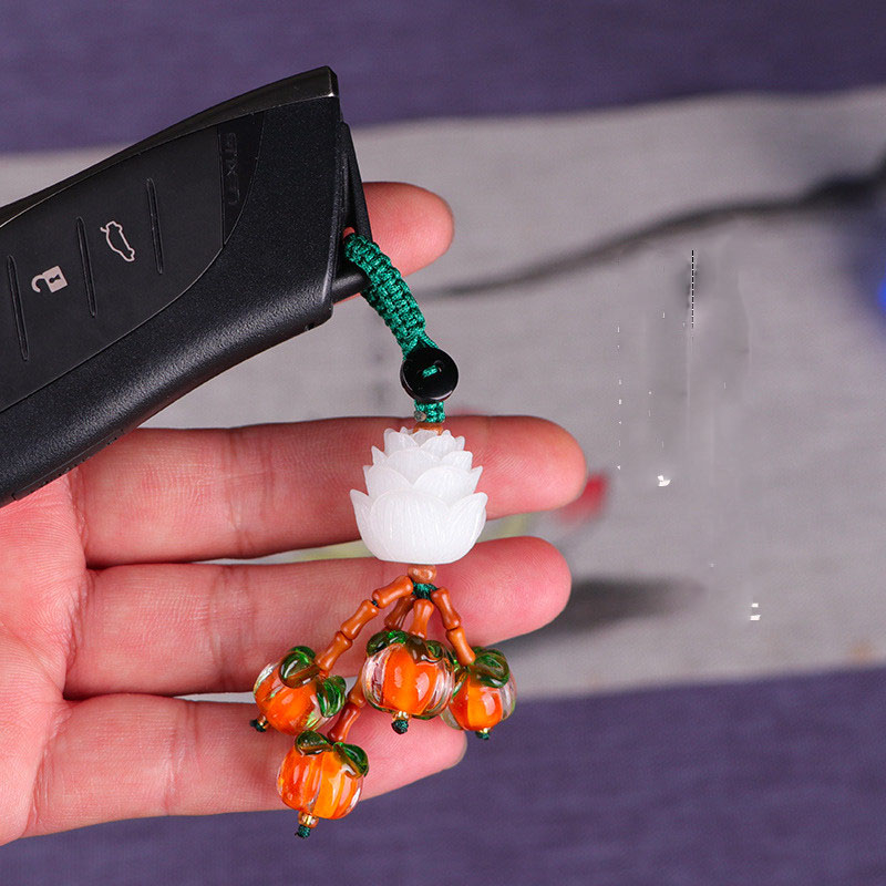 Móc Khóa Xe Ô Tô, Xe Máy, Nhà Cửa Hình Hoa Sen Bồ Đề Trái Lựu Phong Thuỷ Vạn Dặm Bình An, Nhà Cửa Phát Tài Phát Lộc - Ảnh 7