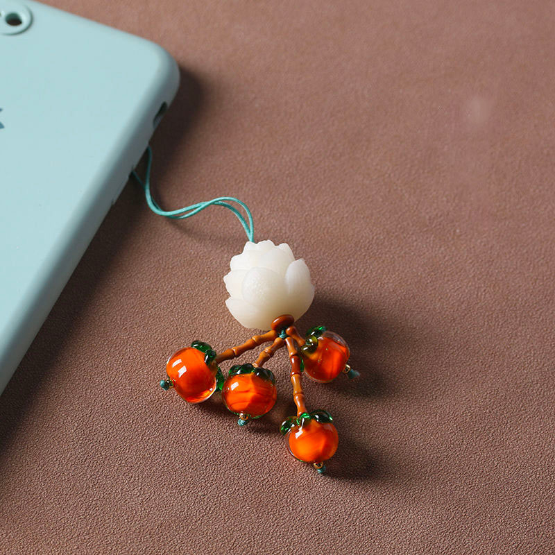 Móc Khóa Xe Ô Tô, Xe Máy, Nhà Cửa Hình Hoa Sen Bồ Đề Trái Lựu Phong Thuỷ Vạn Dặm Bình An, Nhà Cửa Phát Tài Phát Lộc