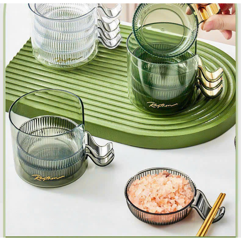 Combo 4 Chén acrylic kiểu Bắc Âu Đĩa Nhỏ Đựng Nước Chấm, Khay Để Gia Vị Nước Mắm, Tương Ớt, Xì Dầu - Ảnh 7