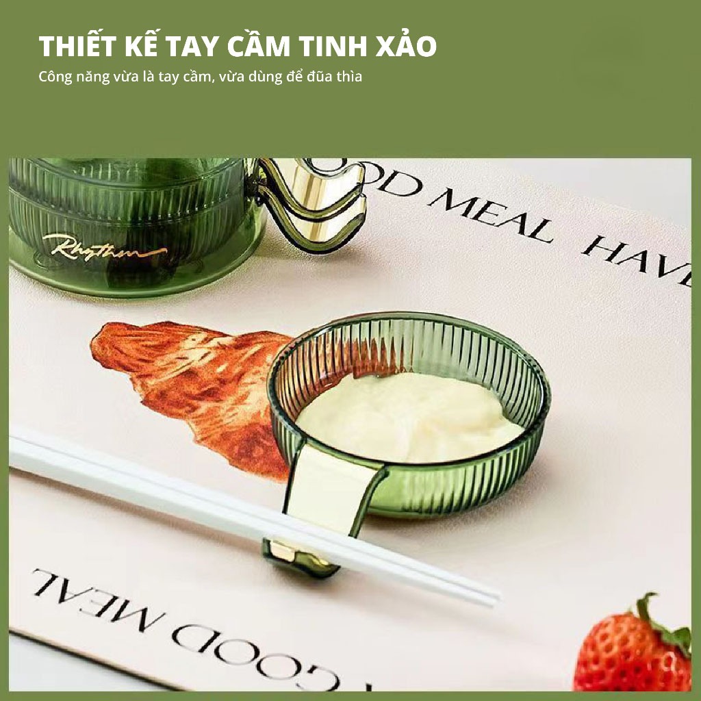 Combo 4 Chén acrylic kiểu Bắc Âu Đĩa Nhỏ Đựng Nước Chấm, Khay Để Gia Vị Nước Mắm, Tương Ớt, Xì Dầu - Ảnh 5