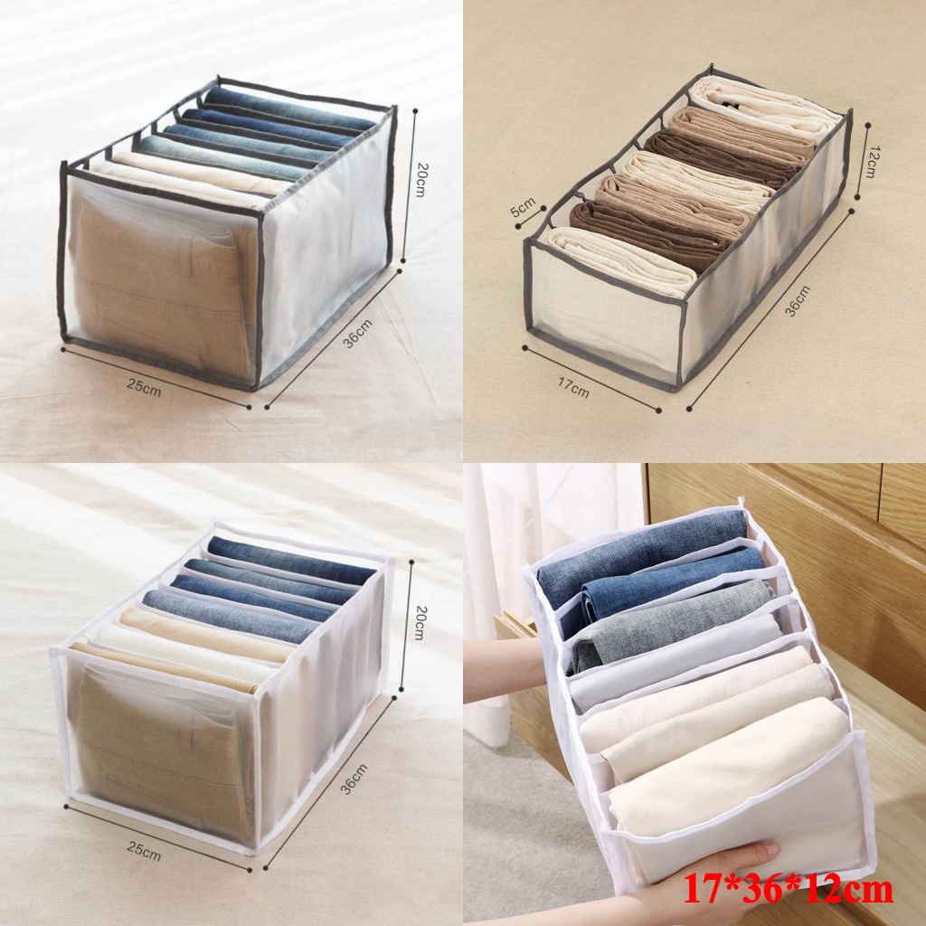 Túi đựng quần jean chia 9 ngăn có thể xếp lại tiện lợi