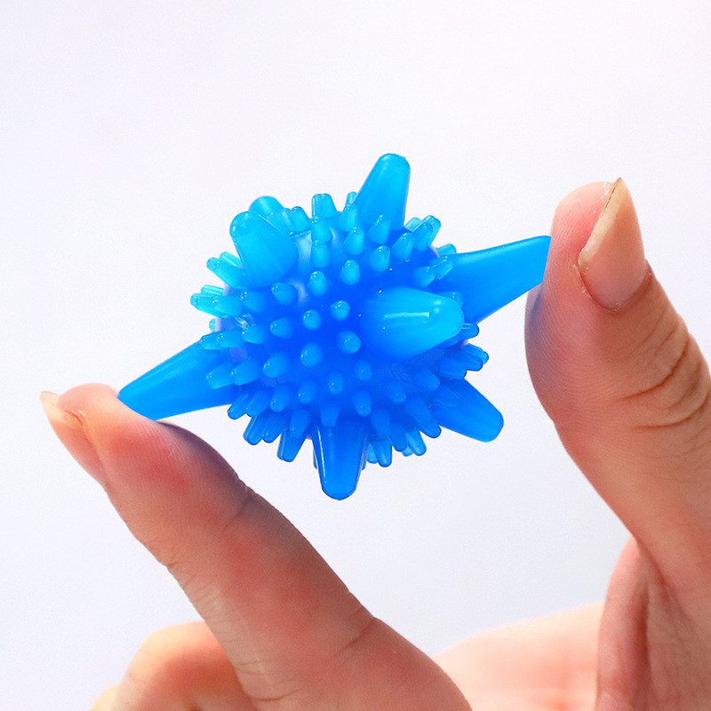 Bóng giặt quần áo cầu gai viên, banh bóng gai mini máy giặt đồ thay thế nước giặt, xả, tẩy siêu sạch chống nhăn quần áo - Ảnh 4