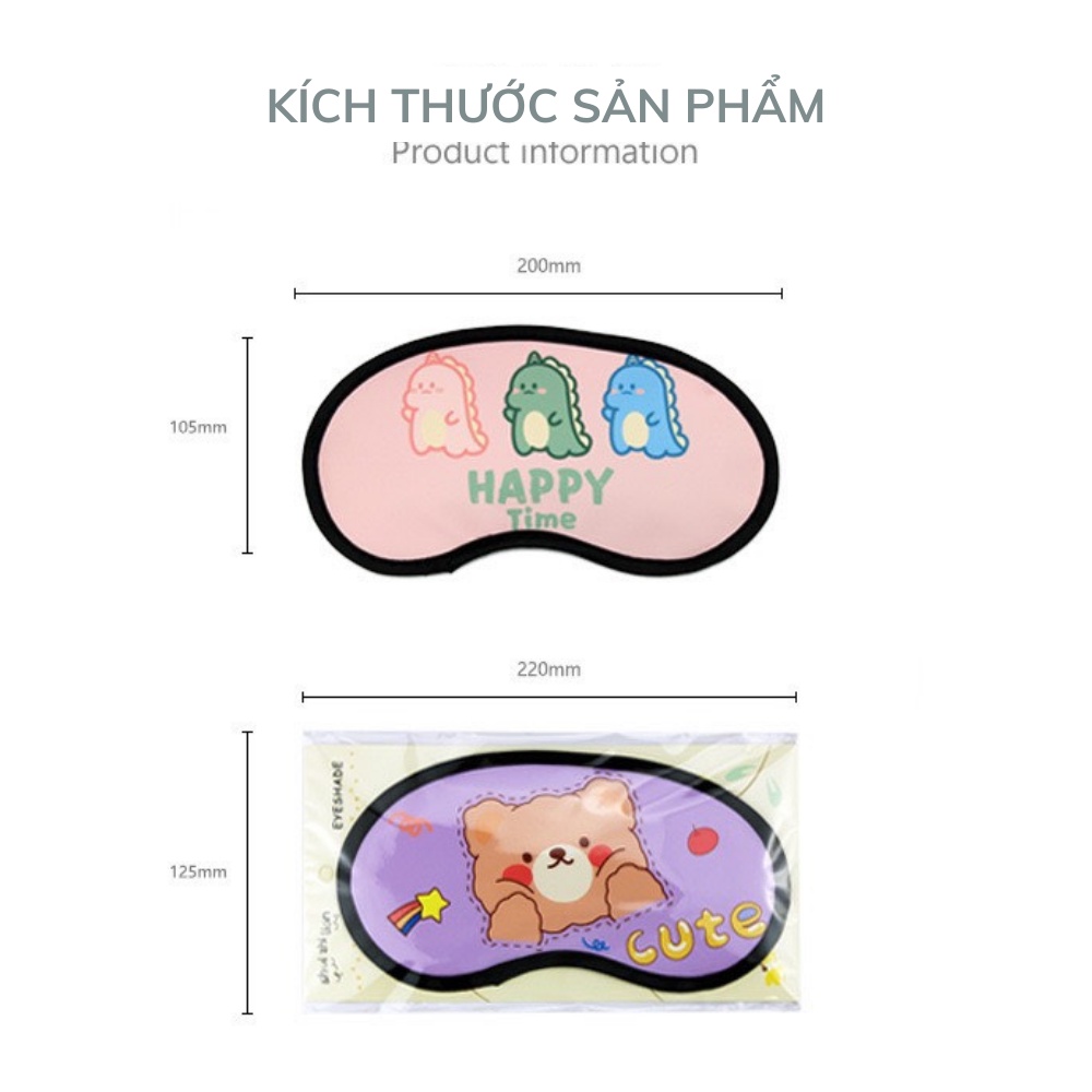 Bịt mắt ngủ dễ thương, miếng che mắt ngủ nhiều hình xinh xắn - Ảnh 3