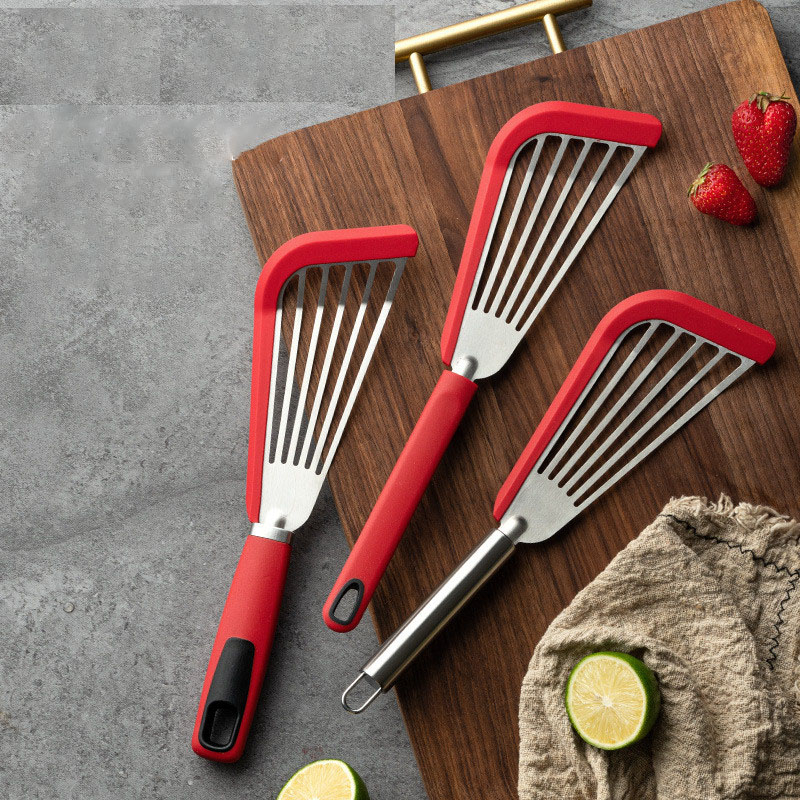 Xẻng Chiên RÁO DẦU (X1) dùng chiên trứng, cá thịt thiết kế đặc biệt Bằng Silicone chống trượt tiện lợi - Ảnh 9