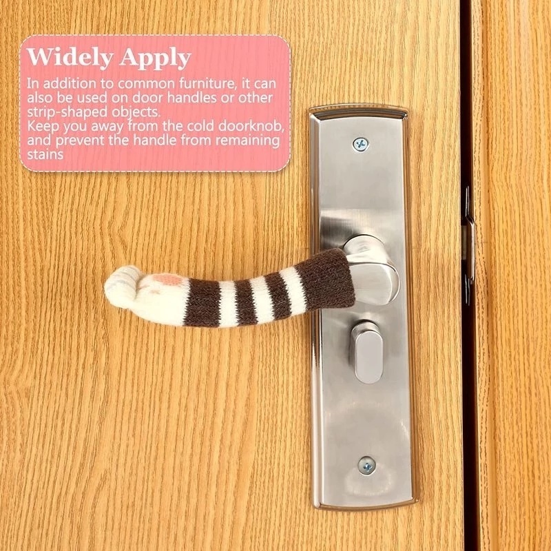 Set 4 Vỏ Bọc Chân Bàn Ghế CHÂN MÈO, Tất Bọc Chân Ghế Gỗ Hình Móng Mèo Bằng Len Dễ Thương Chống Trượt Chống Mài Mòn - Ảnh 4