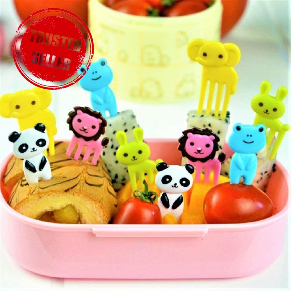 Bộ 10 Nĩa HÌNH ĐỘNG VẬT ăn trái cây Hoạt Hình Dễ Thương Sáng Tạo Trang Trí Cho bé - Ảnh 8