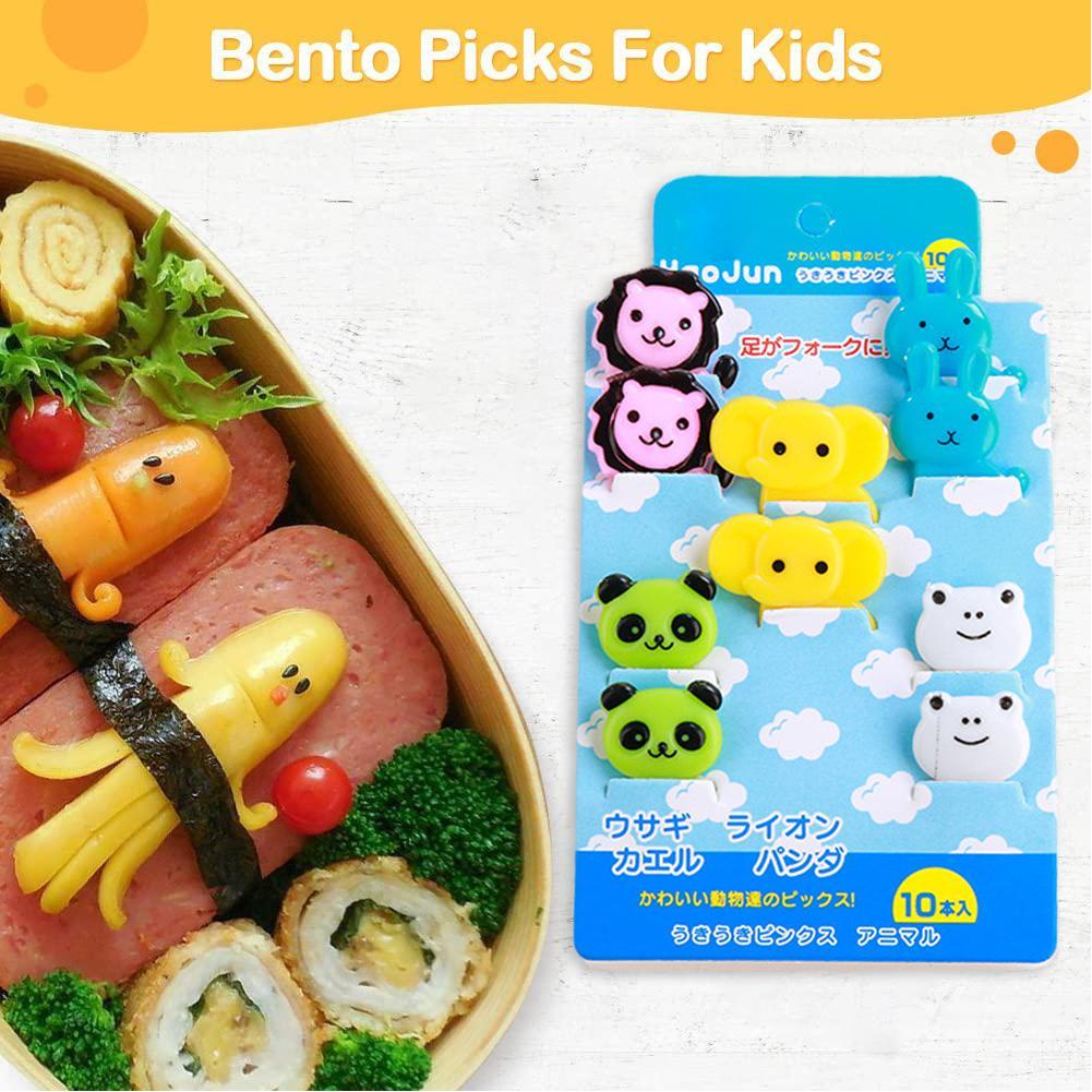 Bộ 10 Nĩa HÌNH ĐỘNG VẬT ăn trái cây Hoạt Hình Dễ Thương Sáng Tạo Trang Trí Cho bé - Ảnh 5