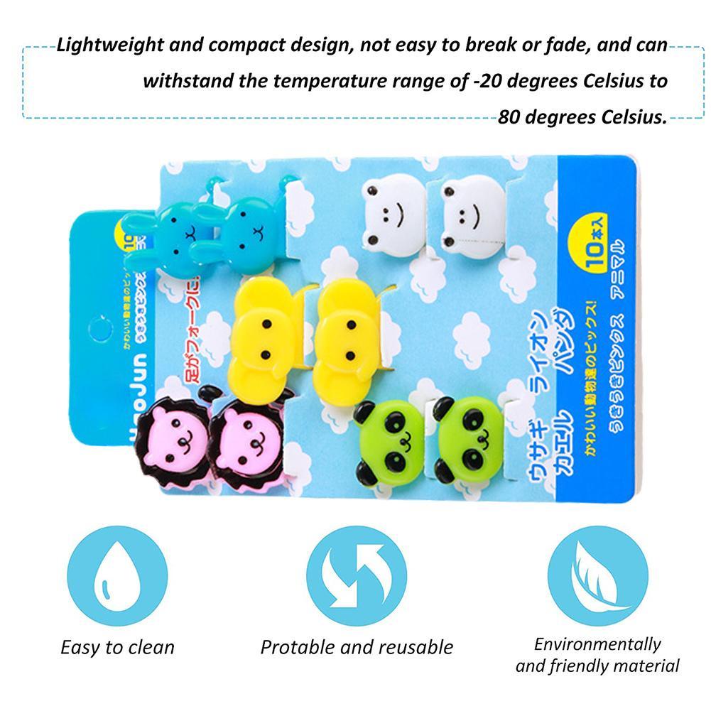 Bộ 10 Nĩa HÌNH ĐỘNG VẬT ăn trái cây Hoạt Hình Dễ Thương Sáng Tạo Trang Trí Cho bé - Ảnh 3