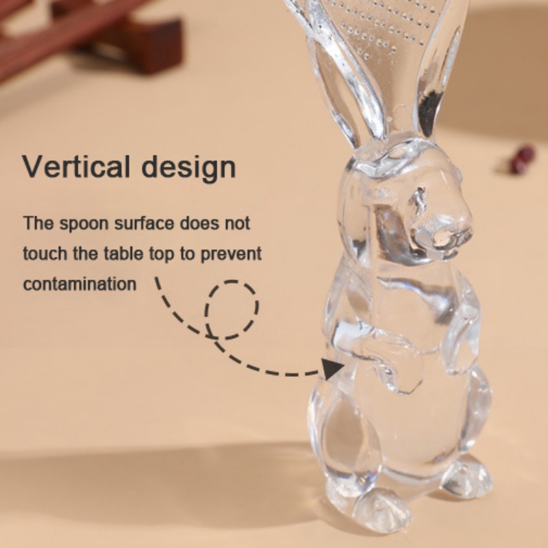 Muỗng Cơm Va cơm THỎ TRONG SUỐT Chống Dính tự đứng dễ thương - Ảnh 5