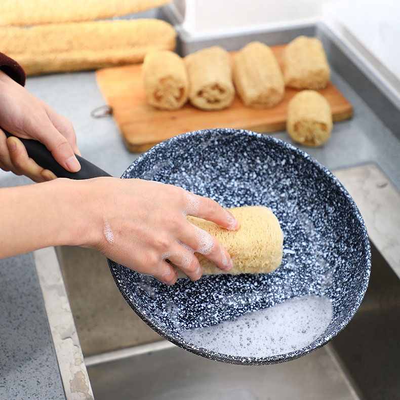 XƠ MƯỚP KHÔ Tắm Tẩy Tế Bào Chết, Sơ mướp Rửa Chén - Ảnh 7