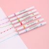 Bộ 6 Bút Đánh Dấu Đầu Lăn tạo kiểu đường cong gợn sóng nhiều màu sắc nhiều hình xinh xắn