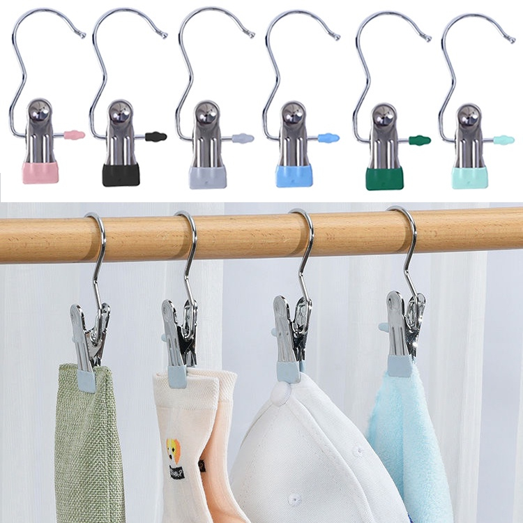 (SET 5) MÓC 1 KẸP treo quần áo, móc treo đồ đa năng bằng thép không rỉ, tiết kiệm diện tích - Ảnh 6