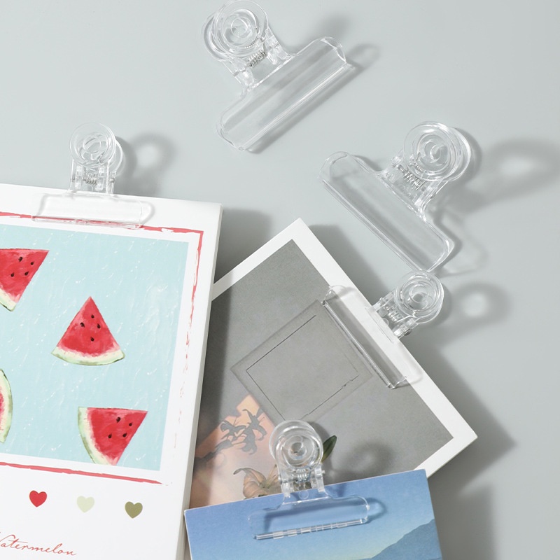 1 Kẹp giấy, tài liệu, hồ sơ, giấy note Acrylic TRONG SUỐT 5 kích cỡ được chọn size - Ảnh 5