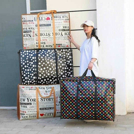 Túi DU LỊCH, DỌN NHÀ, ĐỰNG ĐỒ Siêu To Khóa Kéo (80x50cm) MẪU MỚI - Ảnh 3