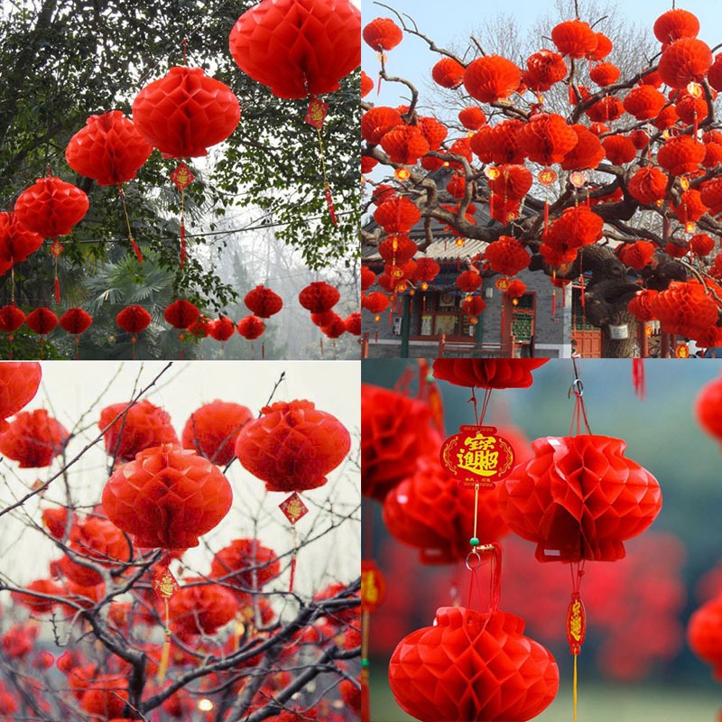 ĐÈN LỒNG GIẤY trang trí lễ tết treo cành mai đào, tiệc cưới, cửa hàng khai trương, lễ hội, sự kiện, siêu thị - Ảnh 8