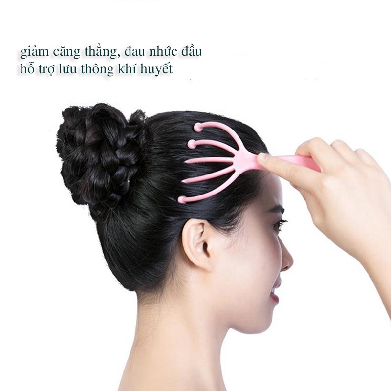 Massage Đầu 5 Bi Sắt Dụng cụ mát xa đầu 5 nhánh gắn bi sắt - Ảnh 3