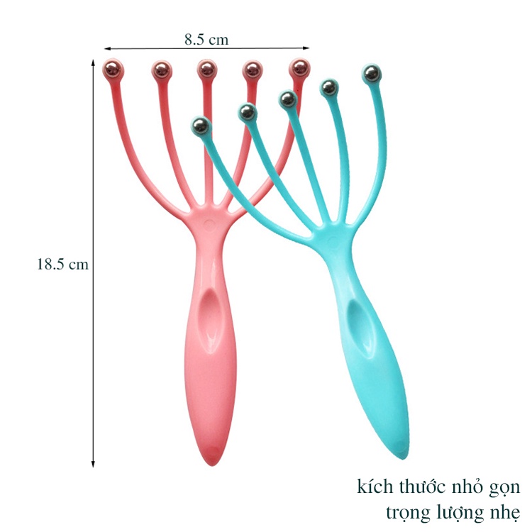 Massage Đầu 5 Bi Sắt Dụng cụ mát xa đầu 5 nhánh gắn bi sắt - Ảnh 2