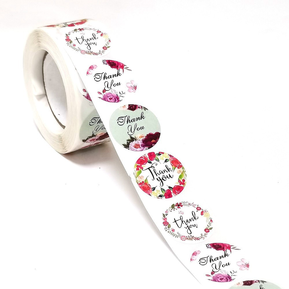Cuộn 500 tem dán sticker in chữ thank you - Ảnh 7