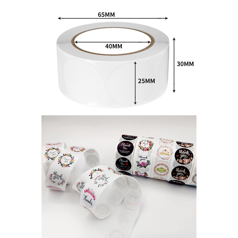 Cuộn 500 tem dán sticker in chữ thank you - Ảnh 6