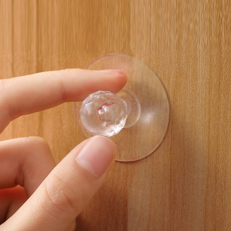 (SET 10) Miếng dán NÚM KIM CƯƠNG Acrylic dán tường, dùng làm tay kéo cửa tủ, kính, treo vật dụng trong suốt sang trọng - Ảnh 6