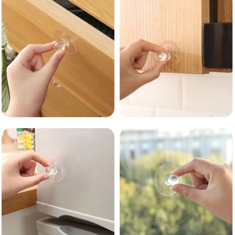 (SET 10) Miếng dán NÚM KIM CƯƠNG Acrylic dán tường, dùng làm tay kéo cửa tủ, kính, treo vật dụng trong suốt sang trọng - Ảnh 4