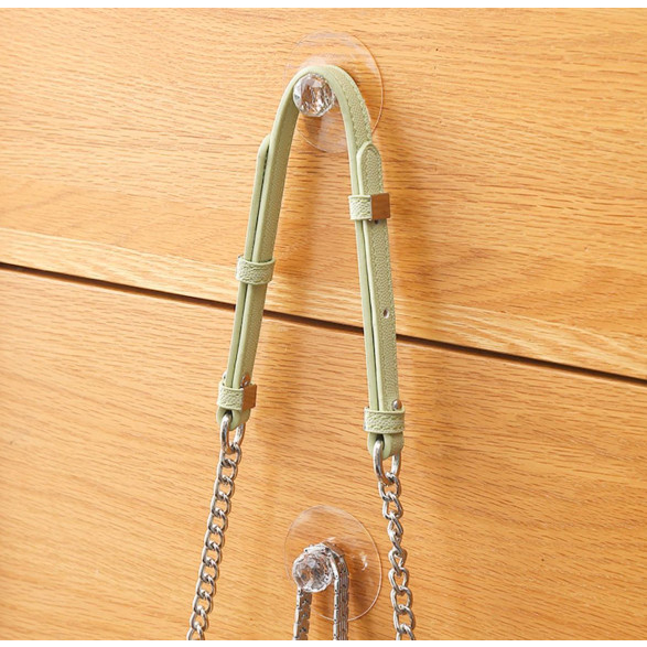 (SET 10) Miếng dán NÚM KIM CƯƠNG Acrylic dán tường, dùng làm tay kéo cửa tủ, kính, treo vật dụng trong suốt sang trọng