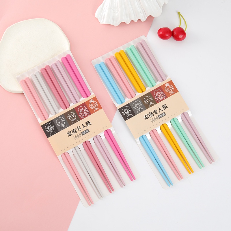 Bộ 5 Đôi Đũa 6 cạnh chịu nhiệt cao cấp màu keo ngọt sang trọng - Ảnh 7