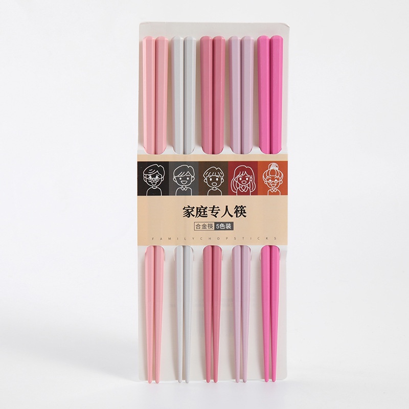 Bộ 5 Đôi Đũa 6 cạnh chịu nhiệt cao cấp màu keo ngọt sang trọng - Ảnh 4