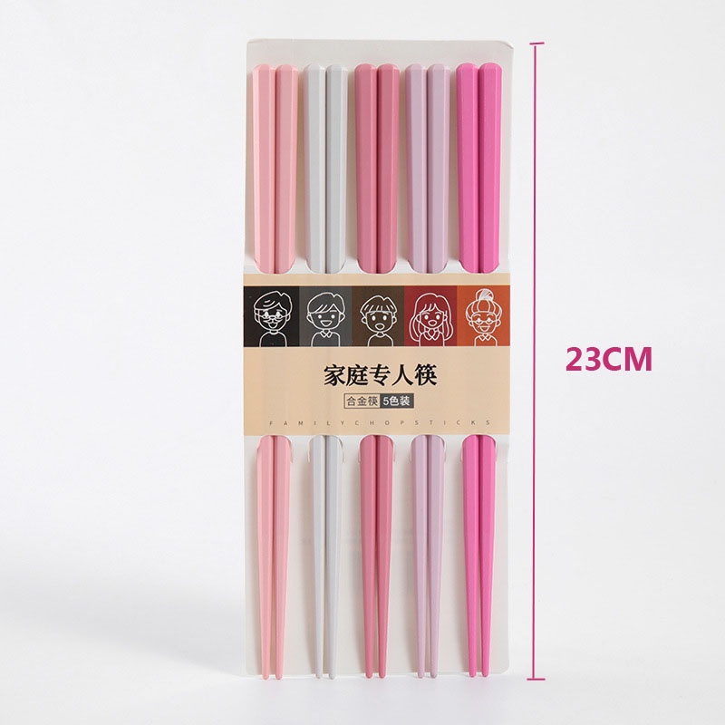 Bộ 5 Đôi Đũa 6 cạnh chịu nhiệt cao cấp màu keo ngọt sang trọng - Ảnh 2