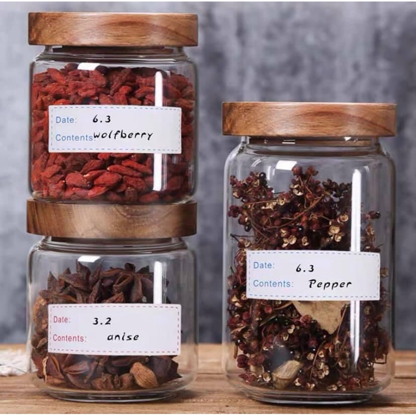 Cuộn Giấy Ghi Chú Nhãn Thực Phẩm Nhà Bếp hạn sử dụng, dán Lọ Gia Vị, Túi Hộp Đựng Đồ Ăn cuộn 125 nhãn - Ảnh 8